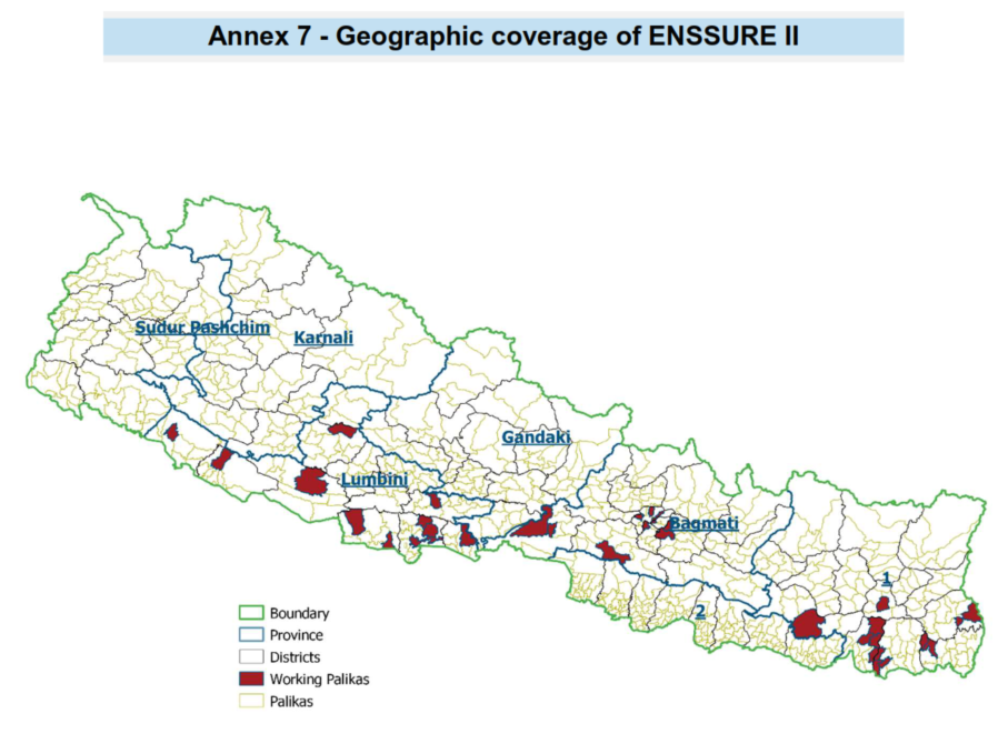 Geographic Coverage of ENSSURE II